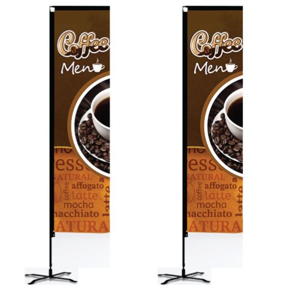 Custom 7ft Blade Flags with Double Sided Custom Printing - Pair