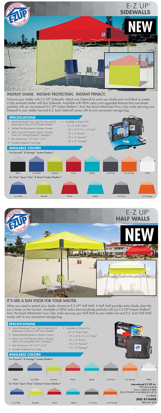 E-Z UP 10'x10' Sidewall for Pyramid or Vantage